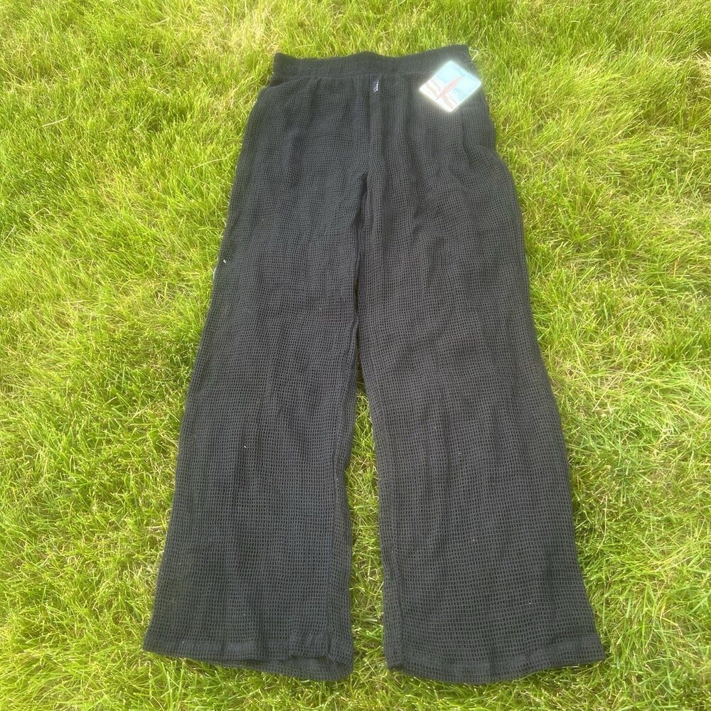 Sandy Beach Elastic High‎ Waist Mesh Casual Loose Pants Swim Coverup NWT  Medium